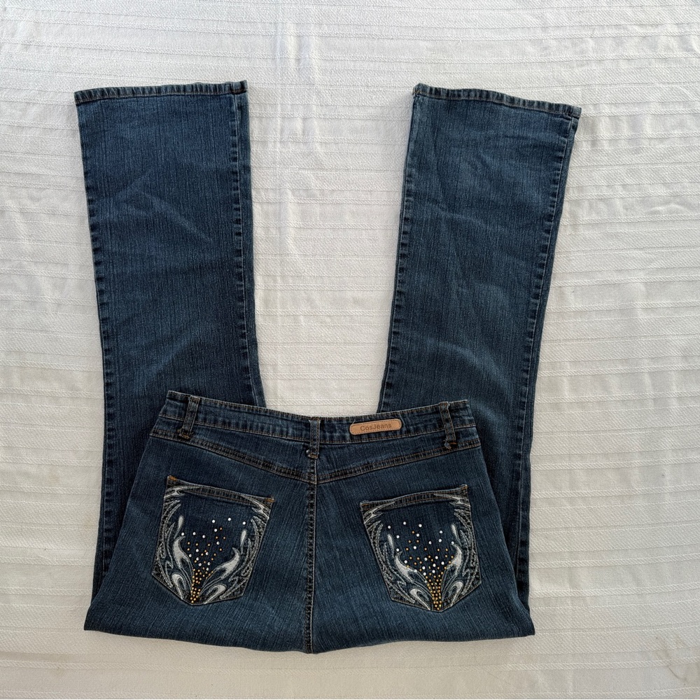 Embroidered Blue Jeans